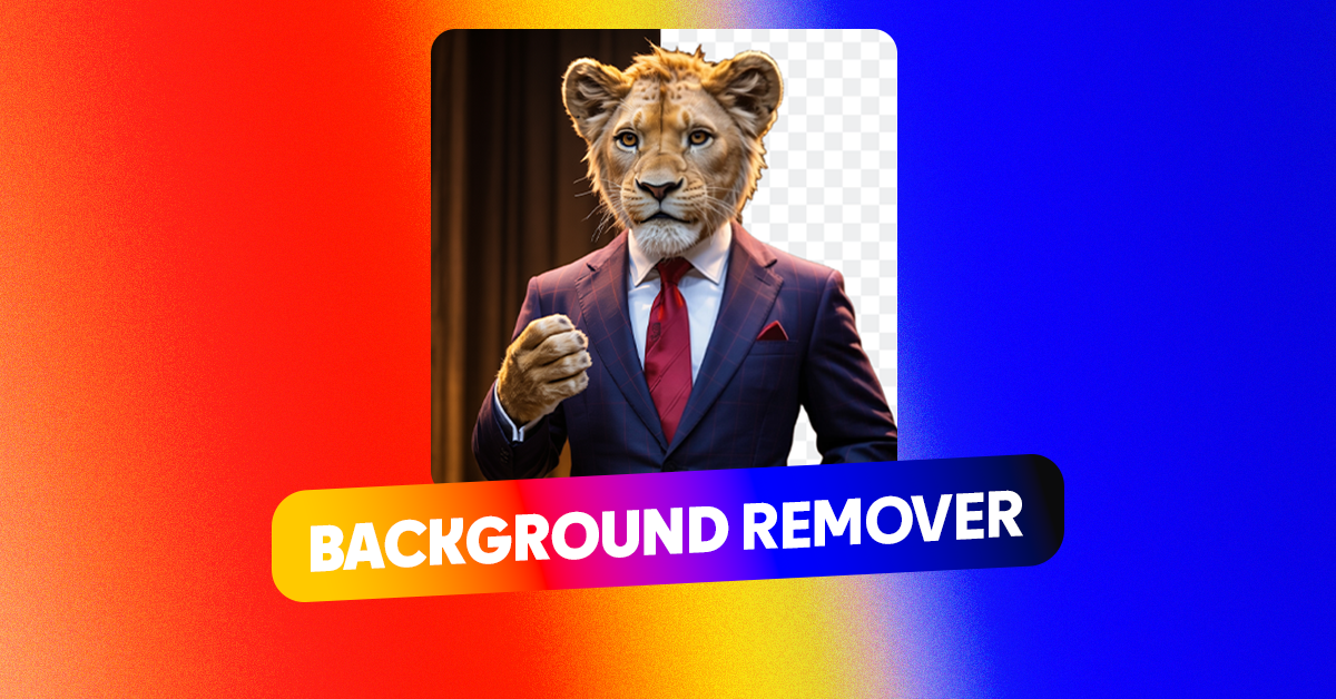AI background remover tool example — before and after image cutout with transparent background