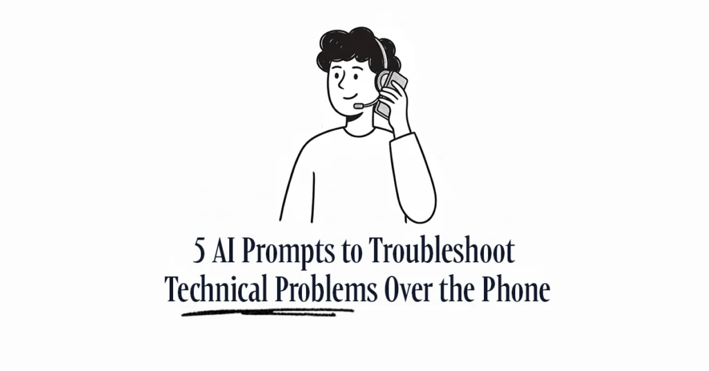 AI-Powered Prompt for Troubleshooting Technical Problems Over the Phone